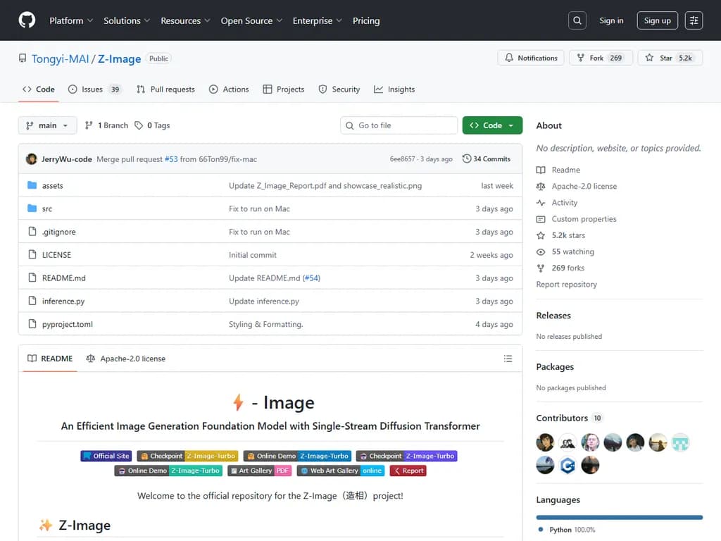 Z-Image: Powerful and highly efficient image generation model with 6B parameters