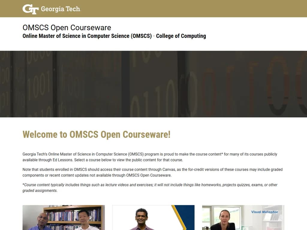 OMSCS Open Courseware