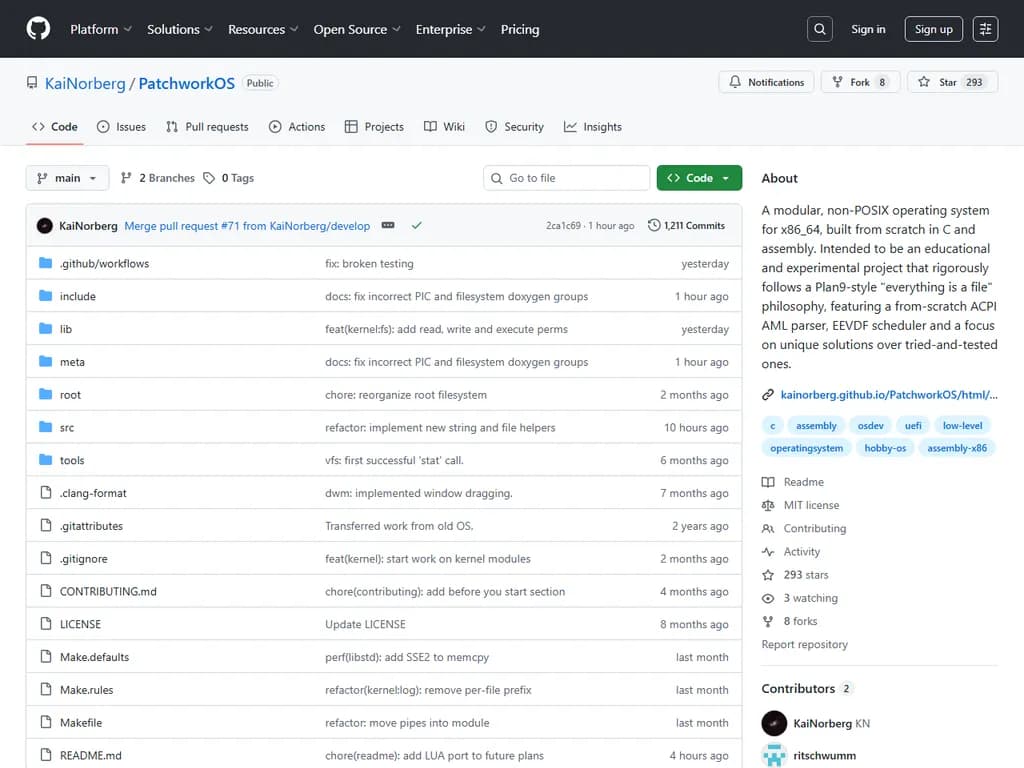 PatchworkOS: An OS for x86_64, built from scratch in C and assembly