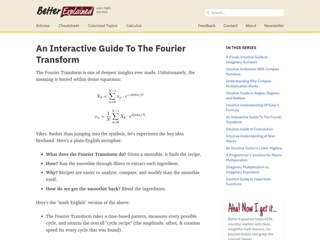 An Interactive Guide to the Fourier Transform