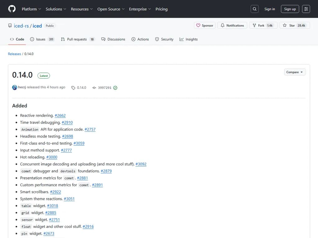 Iced 0.14 has been released (Rust GUI library)