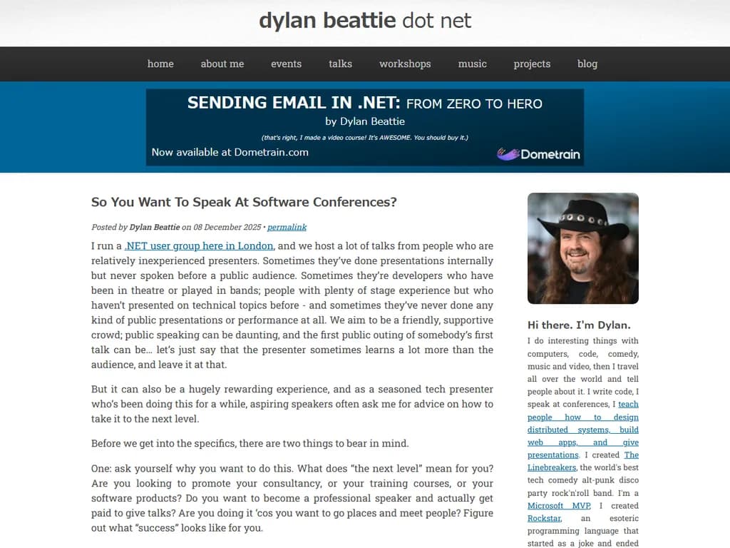 So you want to speak at software conferences?