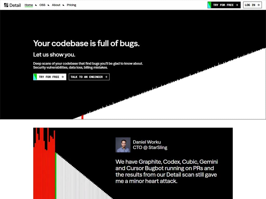 Show HN: Detail, a Bug Finder