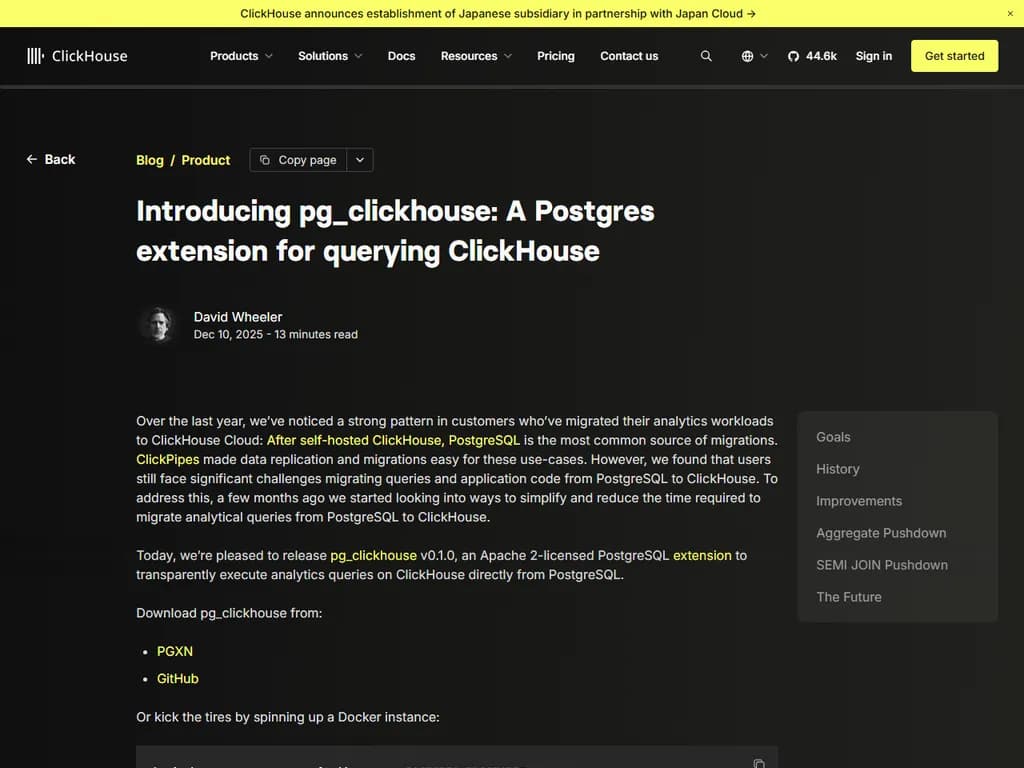 Pg_ClickHouse: A Postgres extension for querying ClickHouse