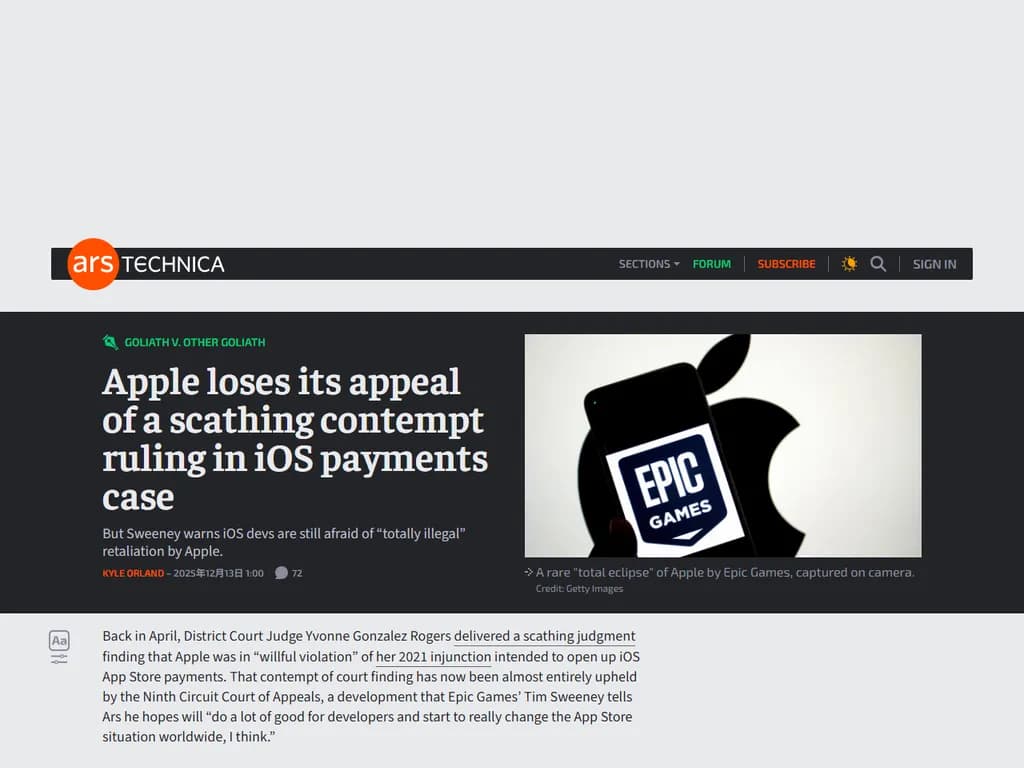 Epic celebrates "the end of the Apple Tax" after court win in iOS payments case
