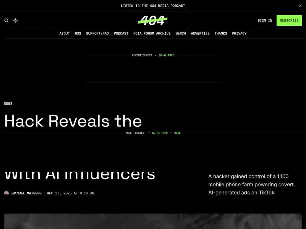 Doublespeed hacked, revealing what its AI-generated accounts are promoting