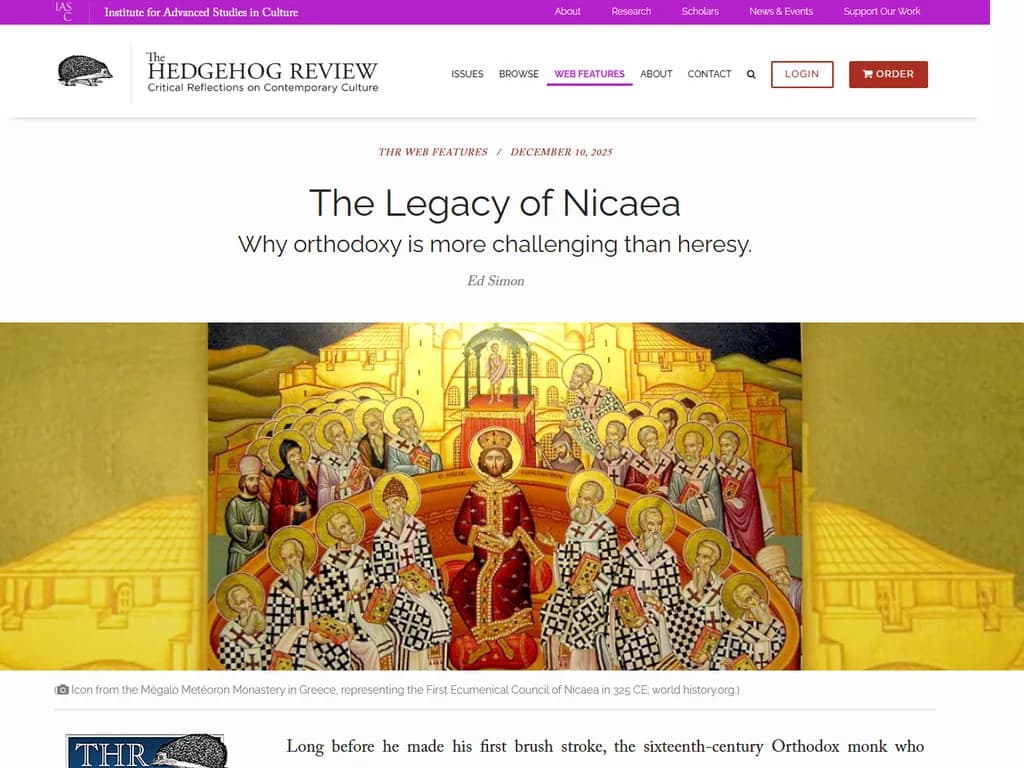 The Legacy of Nicaea