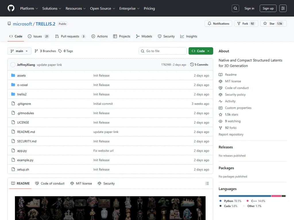 TRELLIS.2: state-of-the-art large 3D generative model (4B)