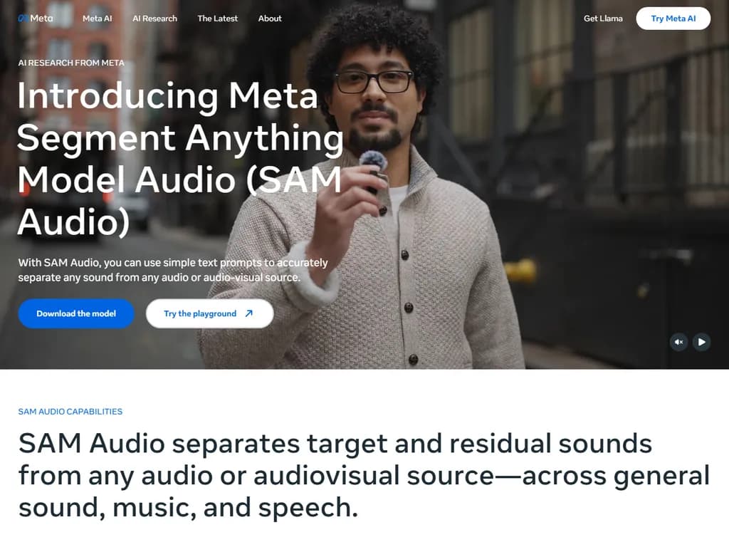 Meta Segment Anything Model Audio