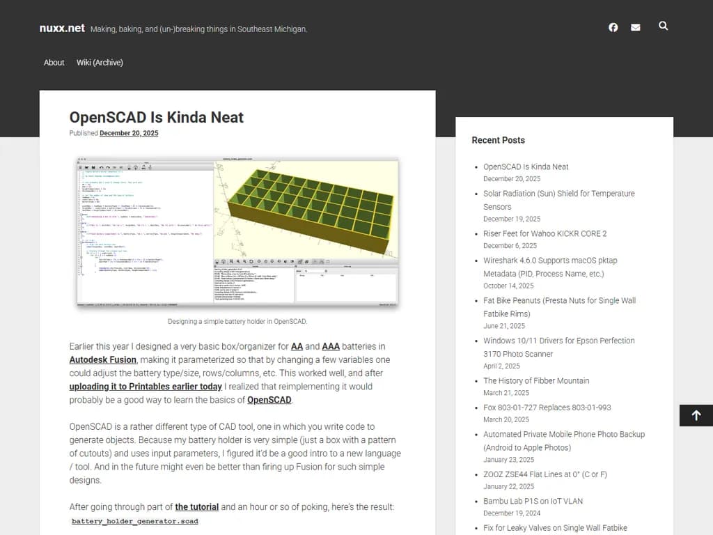 OpenSCADはとても便利ですね。