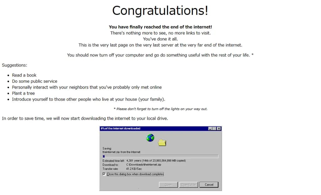 インターネット(2006年)の終点に到達しました。