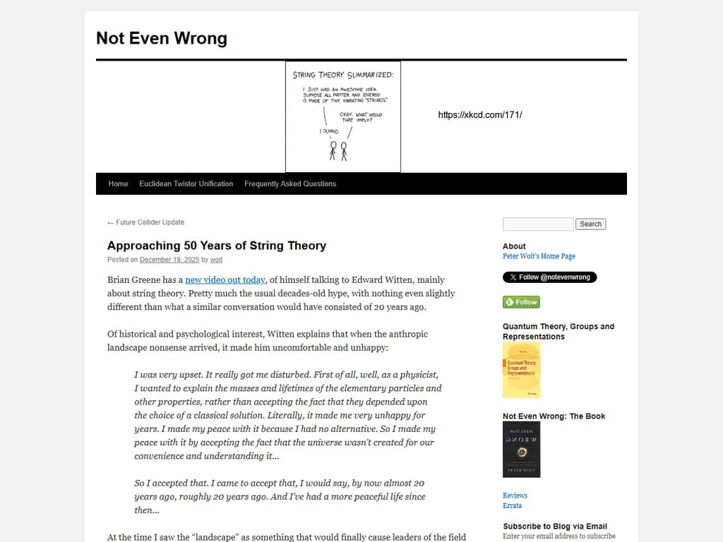 **「文字理論(ストリング理論)が50年を目前に」**