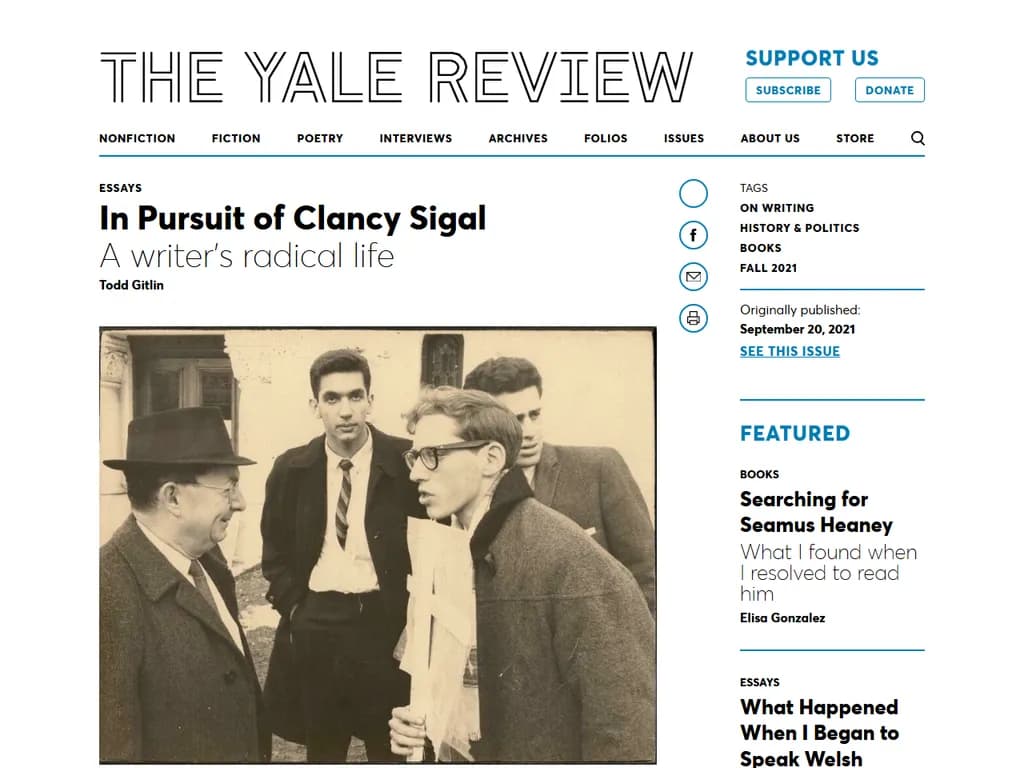 『クランシー・シガルを追い求めて(2021)』