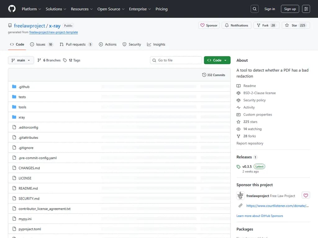 **X‑ray:PDF 文書における不適切な赤字消去(レダクション)を検出するための Python ライブラリ**