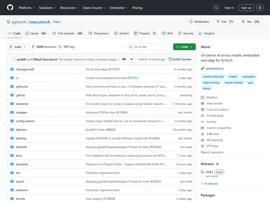 **Executorch:PyTorch のためのモバイル・組込み・エッジ向けオンデバイスAI**