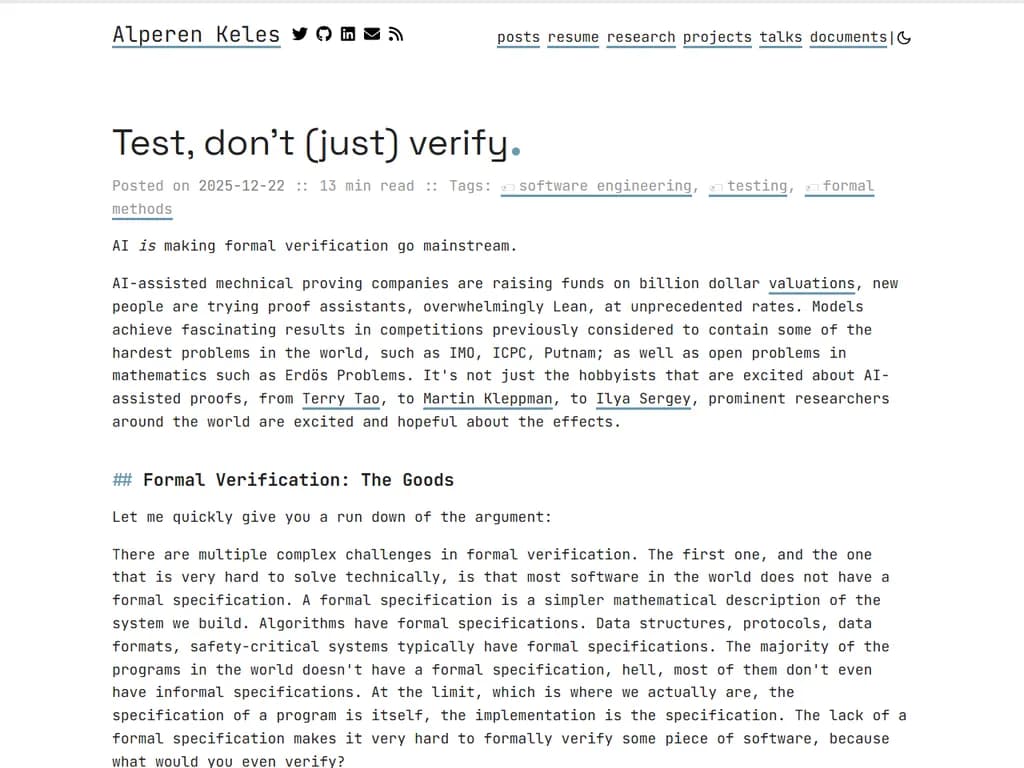 「テストを行い、単に検証するだけではなく、実際に試してください。」