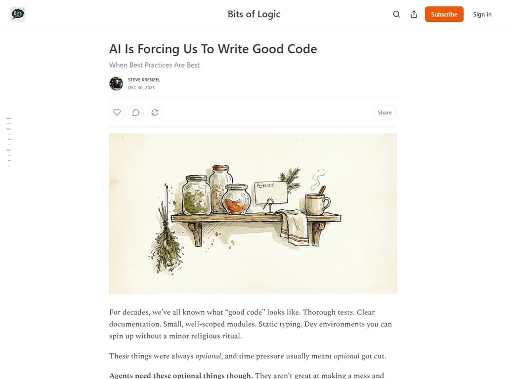AIは私たちに「良いコードを書く」ことを強制しています。
