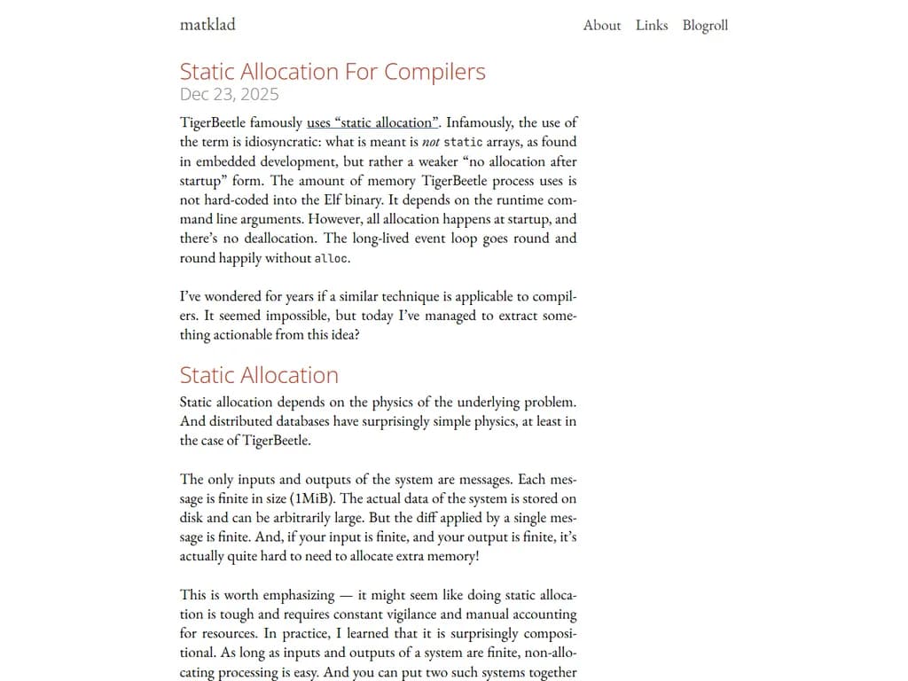 **コンパイラにおける静的割り当て**