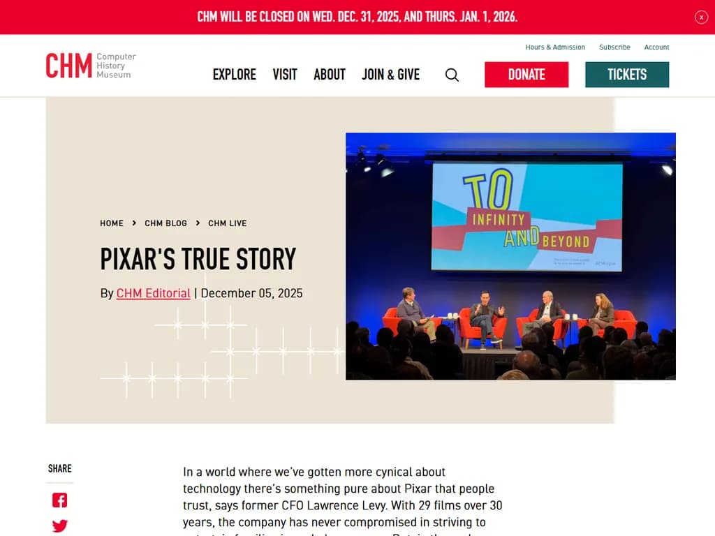 ピクサーの真実ストーリー