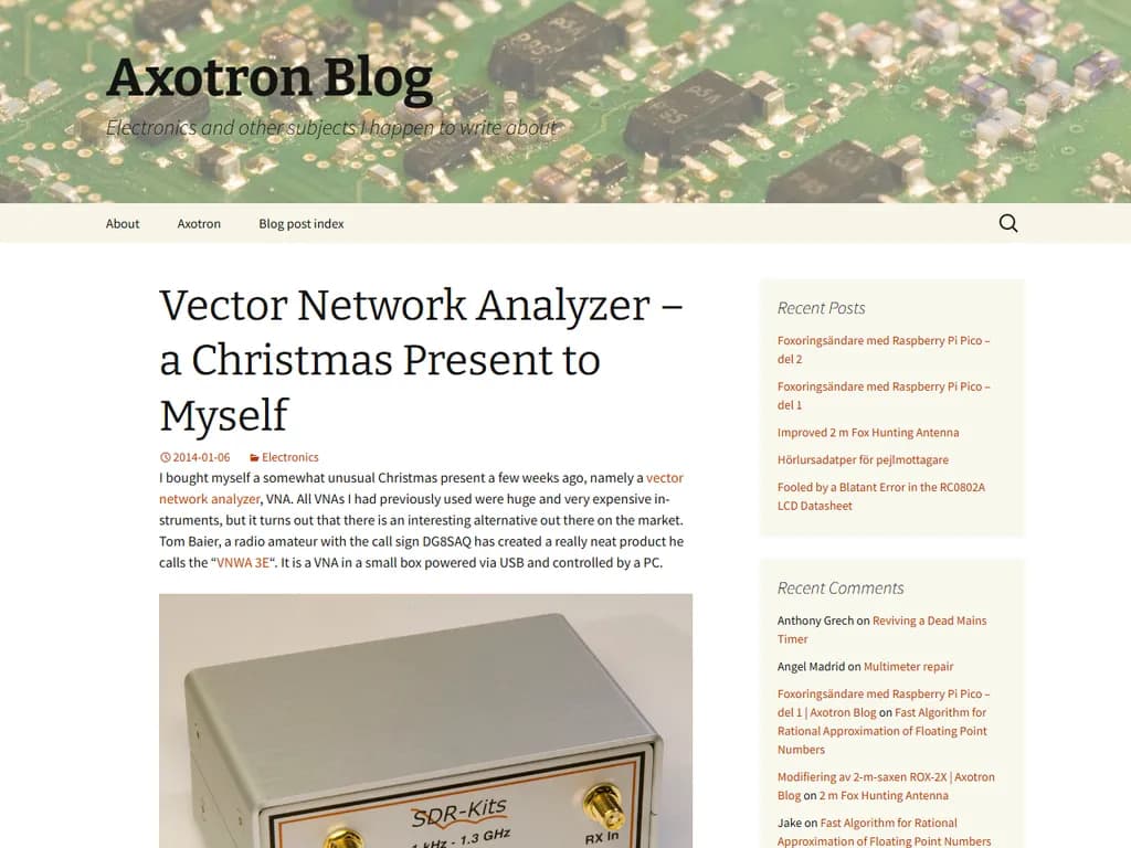 **自分へのクリスマスプレゼント ― ベクトルネットワークアナライザ(2014)**