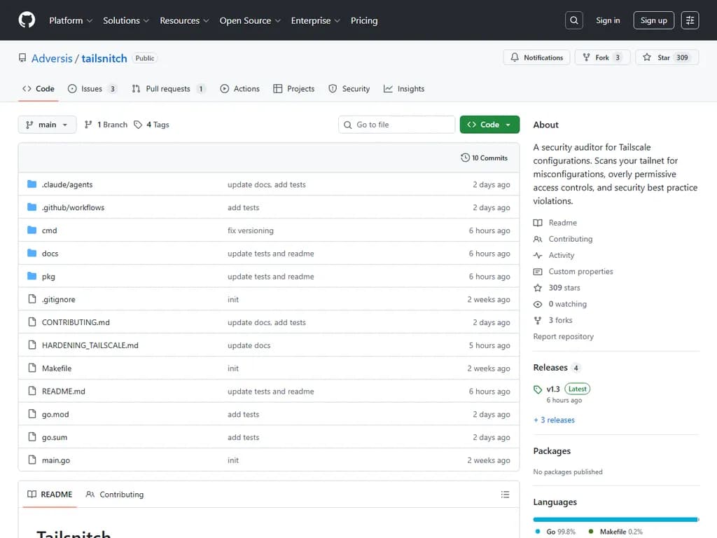 **Show HN:** *Tailsnitch – Tailscale 用のセキュリティ監査ツール*
