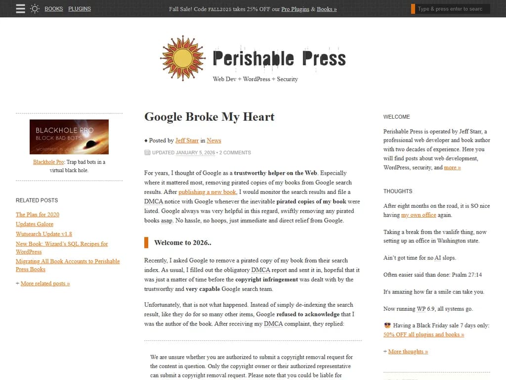 Google が私の心を打ち砕きました。