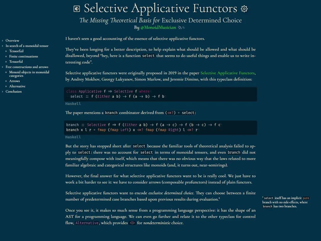 選択的適応関数(Selective Applicative Functors)