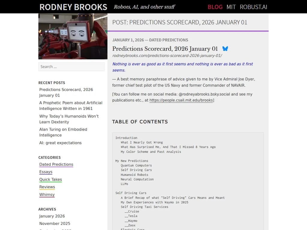 **2026 年予測スコアカード**