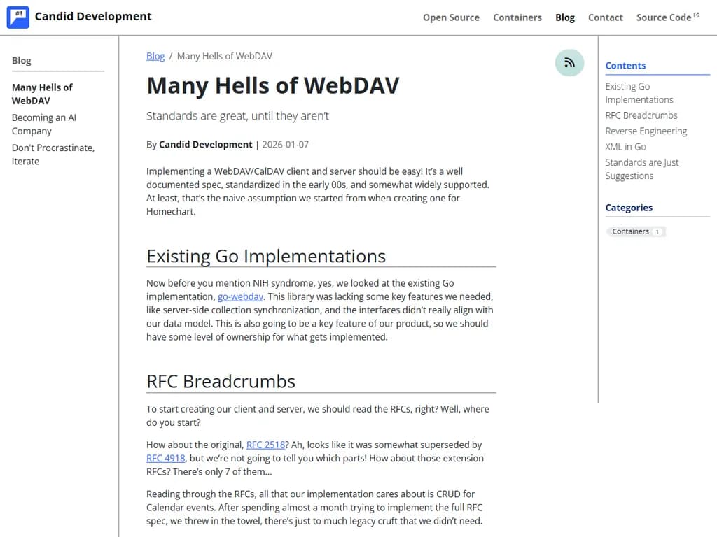 WebDAVにおける数多くの困難