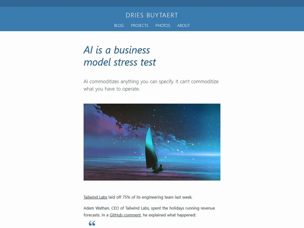 AI はビジネスモデルのストレステストとなります。