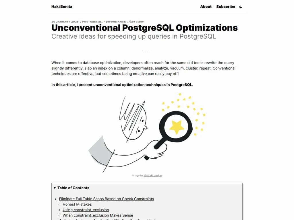 **従来にとらわれない PostgreSQL の最適化**