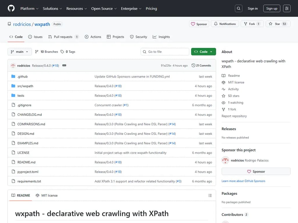 **Show HN: wxpath – XPathによる宣言型ウェブクローリング**