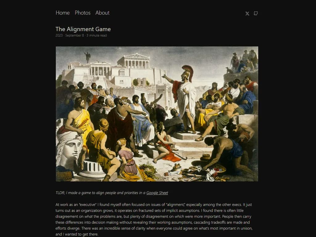 **アラインメント・ゲーム(2023)**