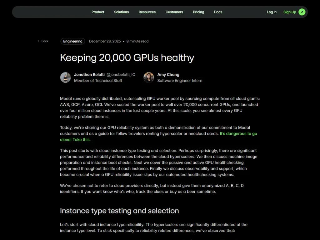 「2万台のGPUを健康的に維持する」