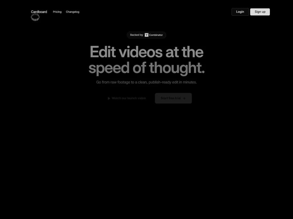 **Launch HN:Cardboard(YC W26) ― 主体的なビデオエディタ**