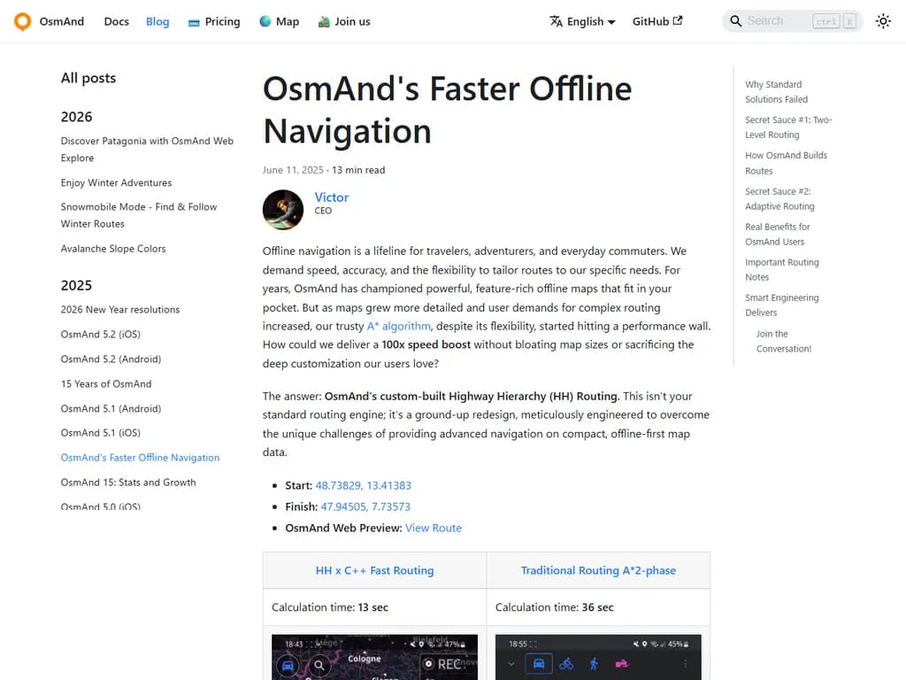 **OsmAndの高速オフラインナビゲーション(2025)**