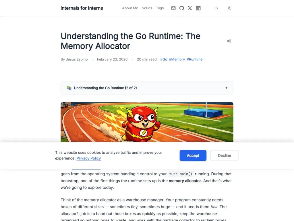 **Goランタイムの理解:メモリ割り当て器**