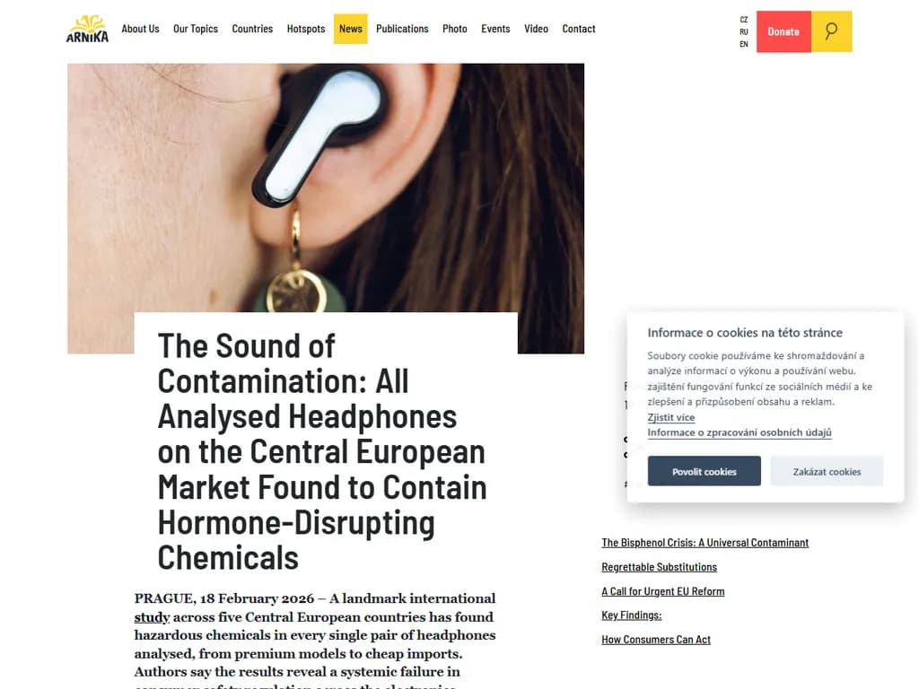 **ToxFREEプロジェクトでテストされた全ヘッドフォンに検出された有害物質**
- **鉛(Pb)**
- **水銀(Hg)**
- **カドミウム(Cd)**
- **クロム(Cr)**
これらの金属は、評価対象となったすべてのヘッドフォンモデルで確認され、有害物質がサンプル全体に一貫して存在することを示しています。