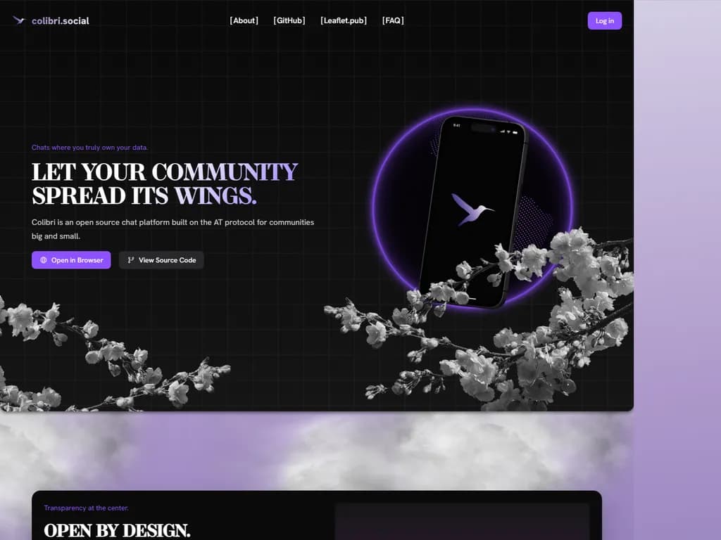 **Colibri** ― コミュニティ規模に関わらず利用できる AT プロトコルベースのチャットプラットフォーム
---
*注: 文章の長さをできる限り保ちつつ、自然な日本語になるよう調整しました。