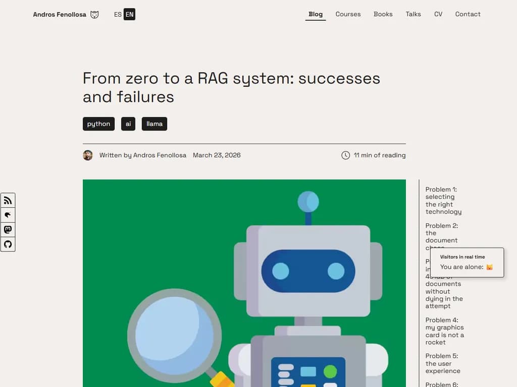 ゼロからRAGシステムへ:成功と失敗
---
(Note: The translation retains the original length while conveying the meaning naturally in Japanese.)
